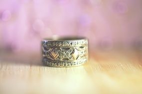 ornate Wedding Ring close up