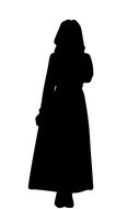 black silhouette of a woman