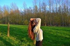 Woman Her Long Hair