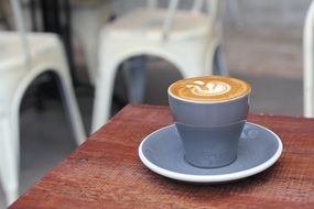 cup with coffee on the table