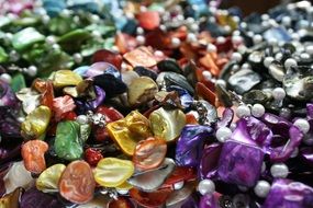 colorful Gems and Pearls, bijoux