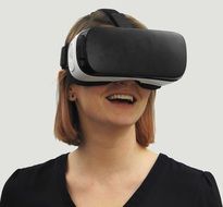 woman in virtual headset