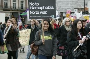 Protest Demonstration no to islamophobia.No to war