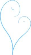 Blue stylized love clipart