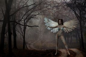 Woman Angel drawing