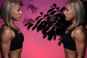 two blondes athletes in black tops