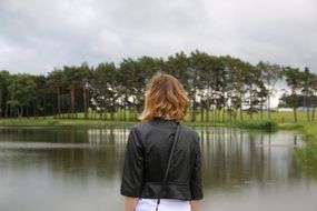 girl by the river Landscape