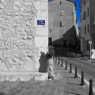 photo of a young girl on the street of the old city