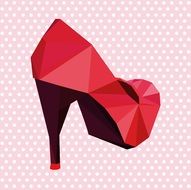 graphic image of red woman shoes