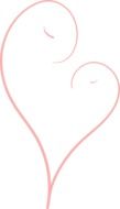 pink heart drawing on a white background