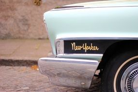 details of vintage chrysler new yorker
