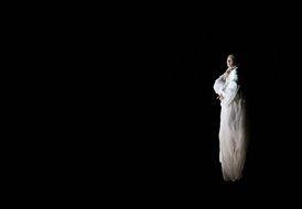 ghost dancer on a black background