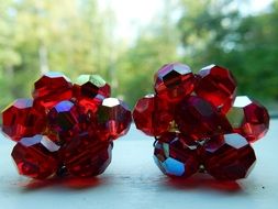 vintage decoration with red gemstones