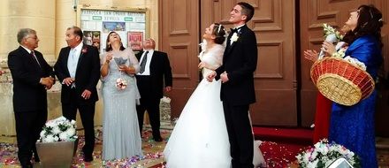 Wedding ceremony in a church