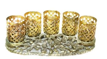 vintage gold lipstick holders