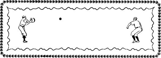 sketch of a sports game in a frame