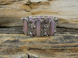 bracelet with pink stones