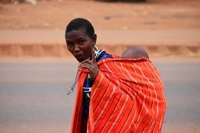 Woman With Child in Tanzania