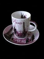 coffee cup with saucer from Paris