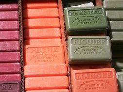 colorful bars of soap