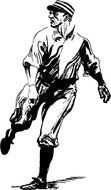 black and white image of an athlete