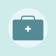 medical briefcase on a light background