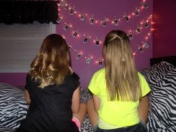 Best friends girls with hairstyles