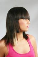 woman with stylish haircut