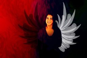 Wings Happy Girl Fly Woman