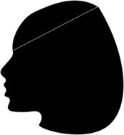female silhouette profile drawing