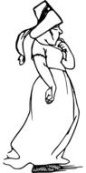 comic drawing of a woman
