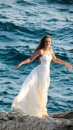 Woman Sunset Sea