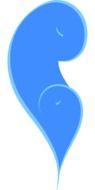 Blue Stylized Love icon drawing