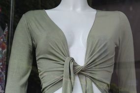 Women's dress on a mannequin in a shop window