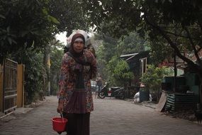 Asian working woman