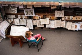 Woman in Paris street