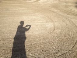 Shadow on the sand