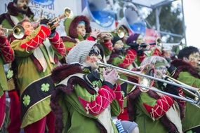colorful music carnival instruments