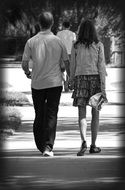 Black and white photo of pair