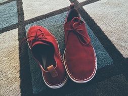 stylish red shoes