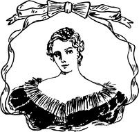 old fashioned drawing of a lady