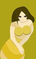 graphic image of elegant beautiful woman