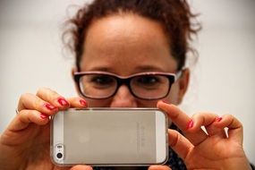 taking a photo on a i-phone
