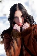womans portrait outdoors