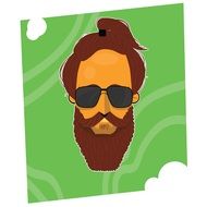 drawing of an indian man in sunglasses