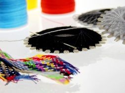 colorful sewing kit