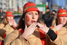 group of women in carnival