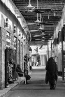 Black and white photo of the Arabic woman