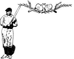 Clipart of sketch of baseball player