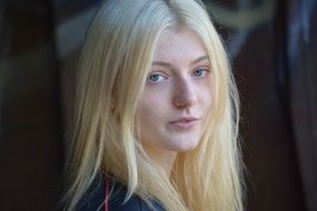 young blond woman face